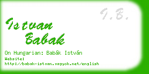 istvan babak business card